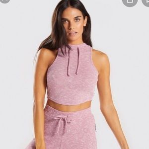 Gymshark Slounge Crop Top Dusty Pink
